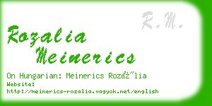 rozalia meinerics business card